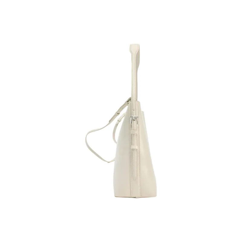 ZARA PU Bucket Bag, Shoulder Bag, Crossbody Bag, Handbag Mini Women's Raw White-2