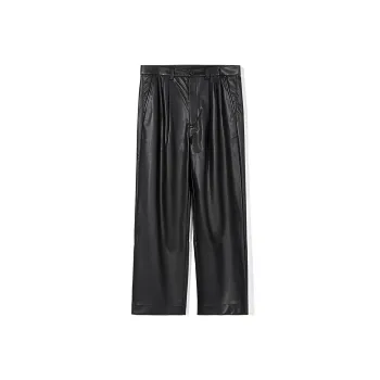FIVE CM Wide Leg Casual Pants Men's Black