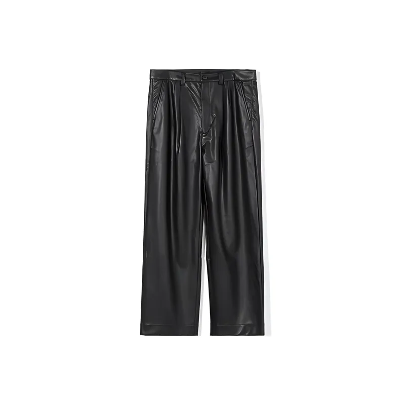 FIVE CM Wide Leg Casual Pants Men's Black-0