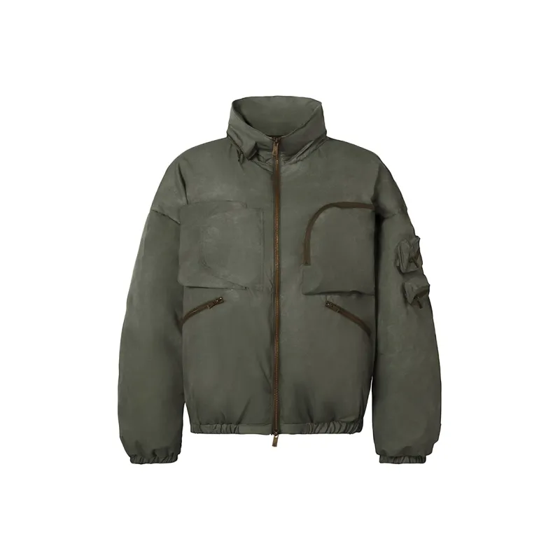ROCAWEAR Puffer Jacket Unisex Army Green-0