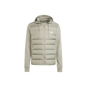 Adidas Essentials Hybrid Down Hooded Jacket Jackets Coats Men's Gray Green