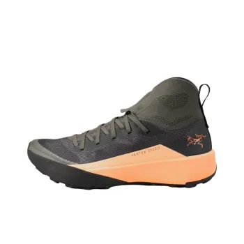 Arcteryx Verte Anti Slip Wear Resistant Mid Top Casual Trail Running Shoes Women's Green Yellow