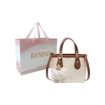 RIVMIND Pu Handbag Crossbody Bag Regular Women's Ecru/Black/Pink/Brown