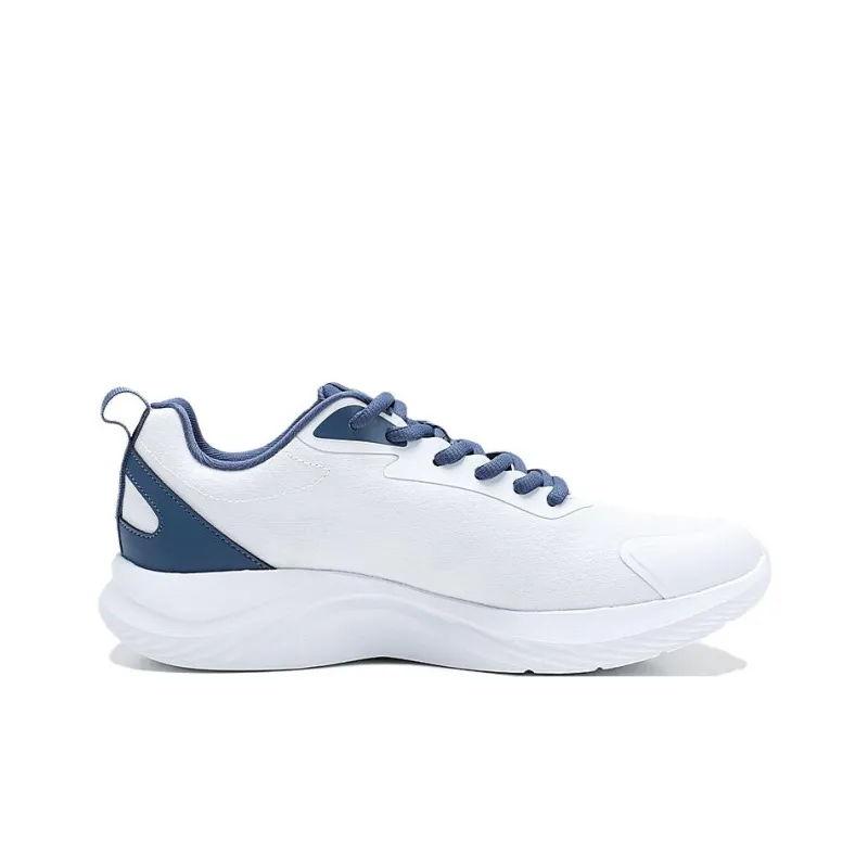 QIAODAN Anti Slip Wear Resistant Low Top Casual Sprint Running Shoes Men's Jordan White Coastal Blue-1