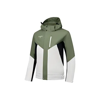 QIAODAN Jackets & Coats Men's Smoke White/Pine Green