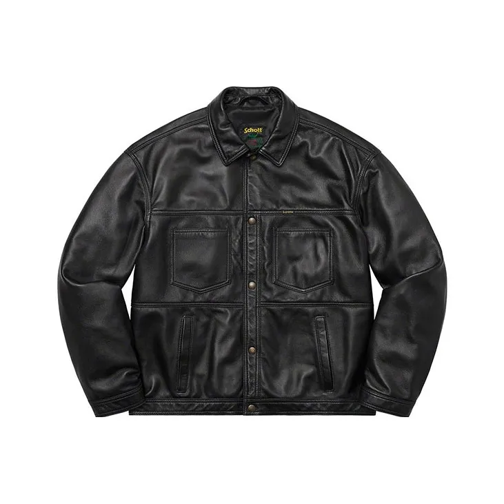 Supreme Schott Leather Work Jacket-0