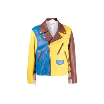 MARNI Leather Jackets Men Multicolor