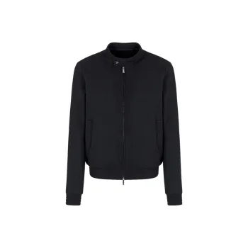 EMPORIO ARMANI Blouson In 3D effect Jersey wool Blend Stretch Knit