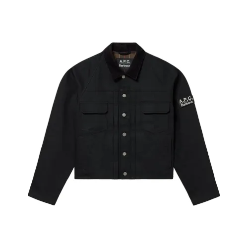 Barbour X A.P.C Barbour Collaboration Jackets Unisex Black