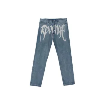 Revenge Straight Non-Stretch Moderate Jeans Unisex Blue