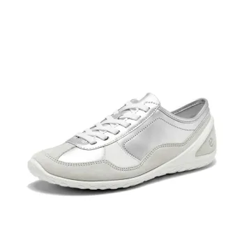 Natacha x Ecco Walking BIOM LITE Low Top Casual Shoes Women's White Silver Beige