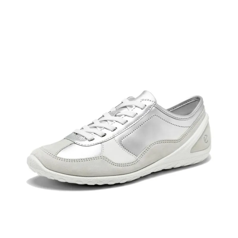 Natacha x Ecco Walking BIOM LITE Low Top Casual Shoes Women's White Silver Beige-0