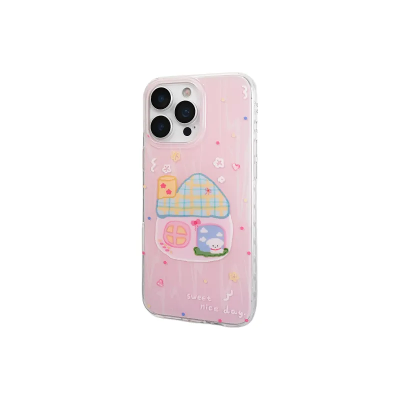 Wei Xin Acrylic Material Foundation Little House Phone Cases Compatible With IPhone 16/15 Pro Max/Apple 13/14 Pro/Max-4