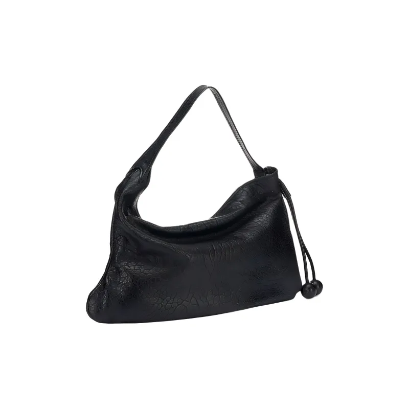 MARNI Sheepskin Tote Bag, Shopping Bag, Hobo Bag, Shoulder Bag Medium Size Women's Black-1