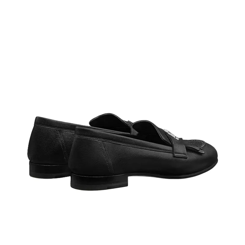 HERMES Royal Casual Single Shoes Women's Black-3