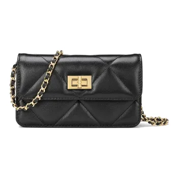 ROBERTA DI CAMERINO Sheepskin Shoulder Bag Women's Black/Pink