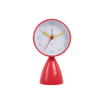 Karlsson Sweeping Seconds Movement Iron Alarm Clock Unisex White