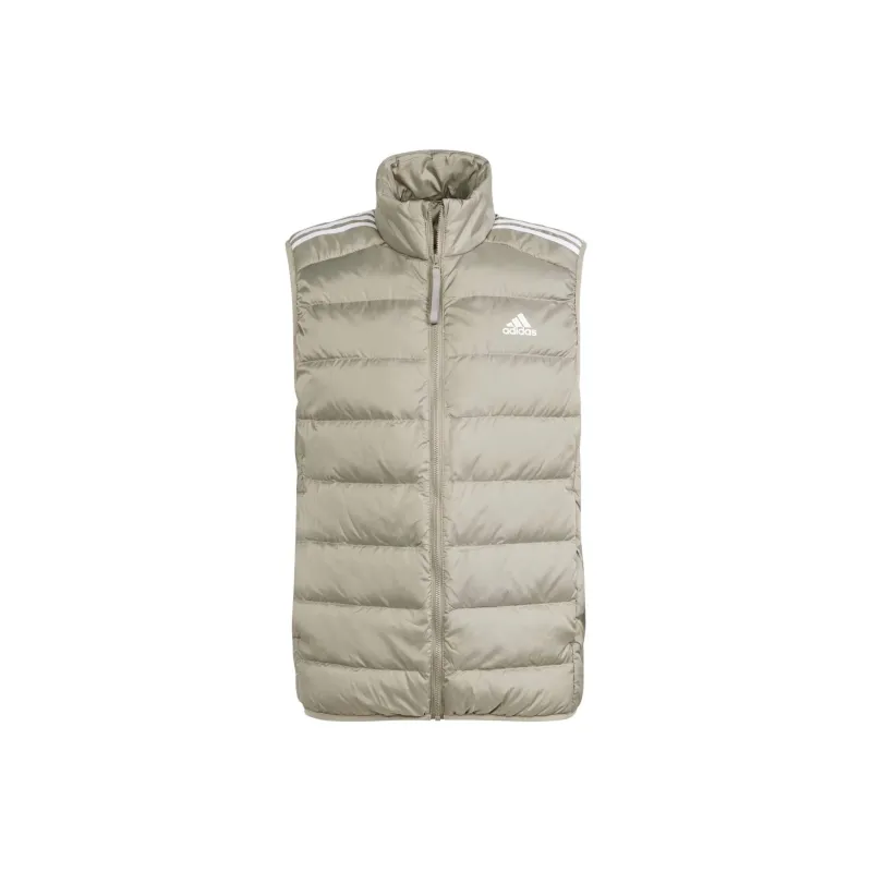 Adidas Essentials 3 Stripes Light Down Vest Down Vest Jacket Men's Silver Green-0