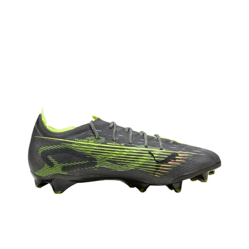 PUMA FG Firm Ground Anti Slip Wear Resistant Soccer Shoes Unisex Black Yellow-1