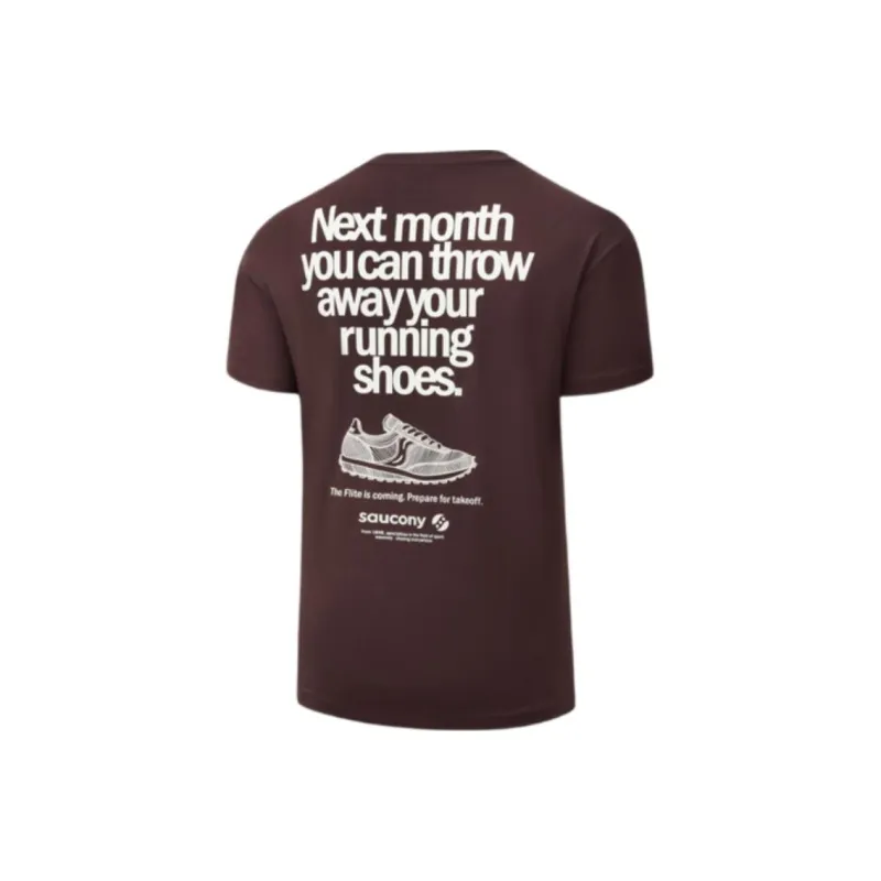 Saucony T Shirt Unisex Burgundy-1