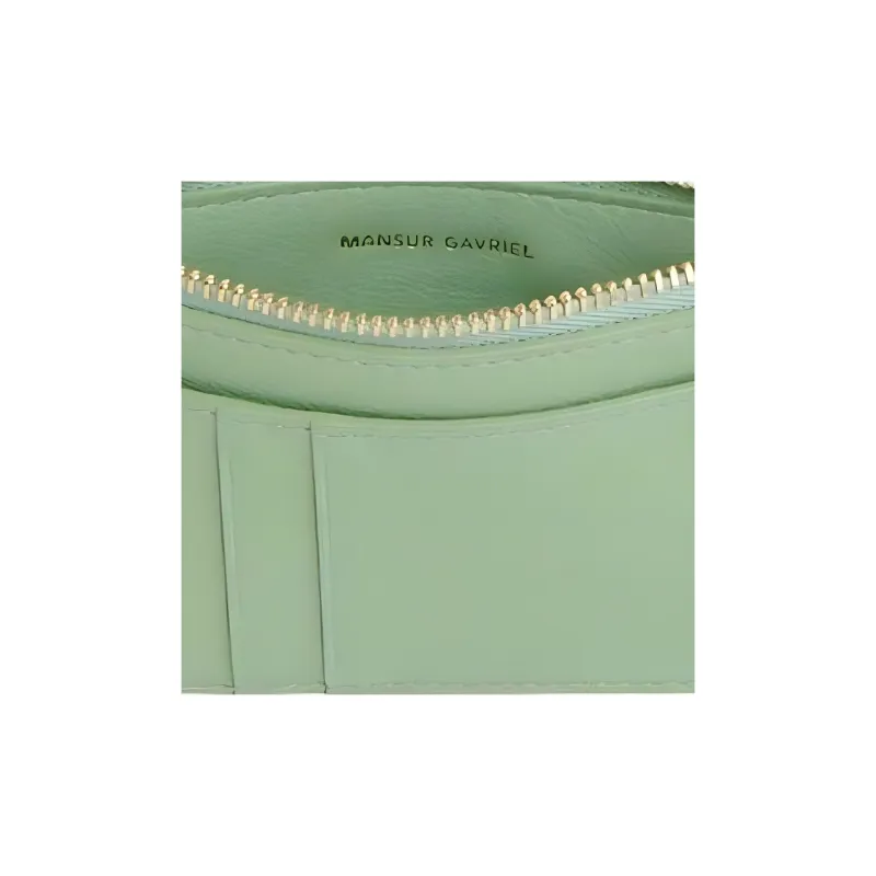MANSUR GAVRIEL Calfskin Card Holder Women's Light Green-5