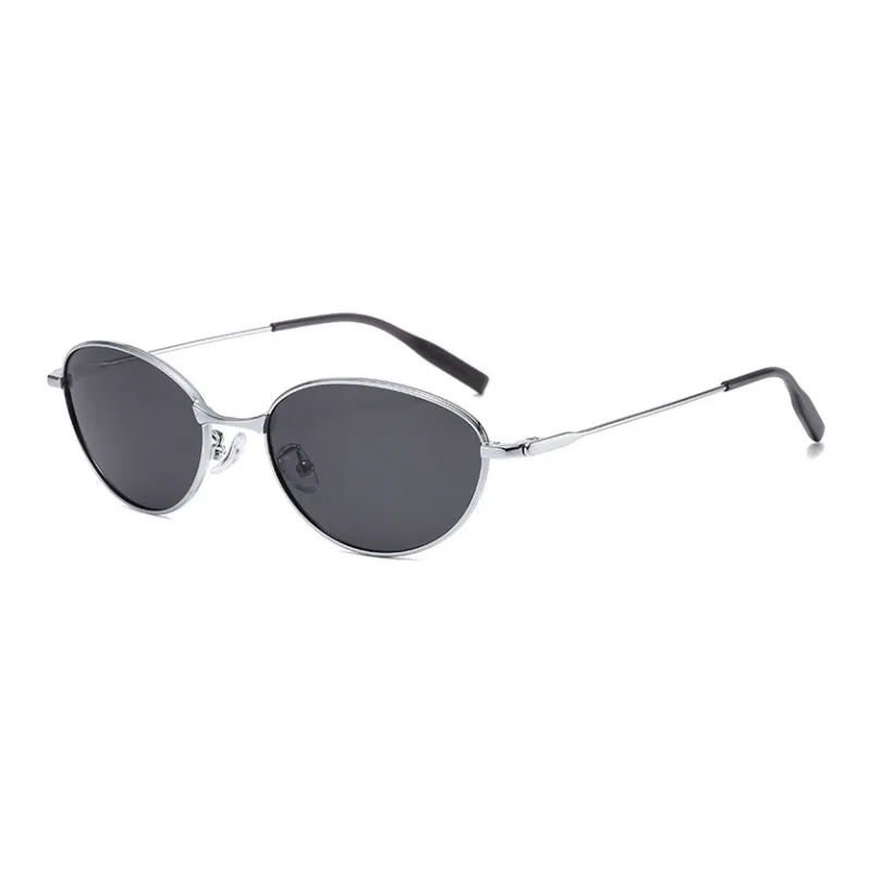 YAWEIKA Metal Oval Sunglasses Unisex-3