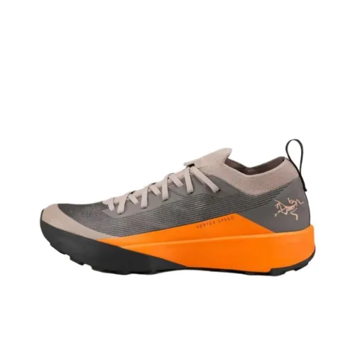 Arcteryx Verte Anti Slip Wear Resistant Low Top Trail Running Shoes Men's Gray Orange
