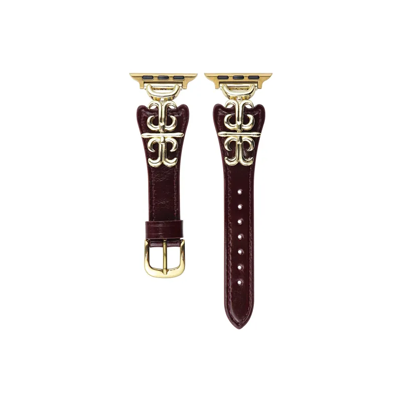 SOUTU Watch Band Apple Compatibility S10/9/8/7/6/5/4/3/2/1/SE Genuine Leather Material-2