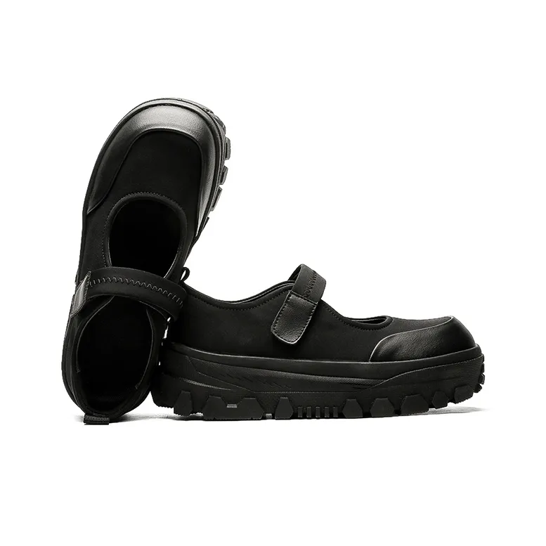 Rummaden Slip Resistant, Abrasion Resistant, Breathable, Lightweight Low Top Casual Shoes Unisex Black-4