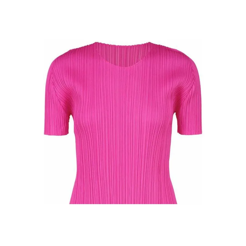 PLEATS PLEASE ISSEY MIYAKE SS22 T Shirt Women's Rose Red-2