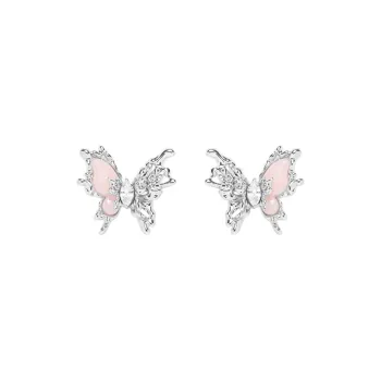 KING OF BLING Alloy Resin Zircon Stud Earrings Women's