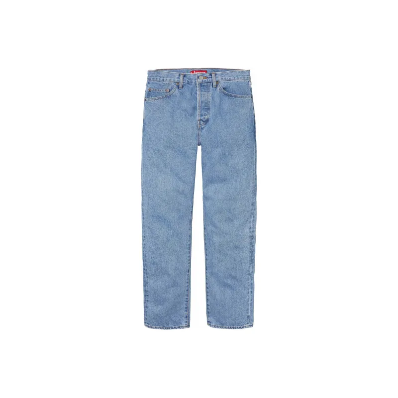 Supreme SS24 WEEK1 STONE WASHED SLIM SELVEDGE JEAN Jeans Unisex Stonewashed Indigo-0