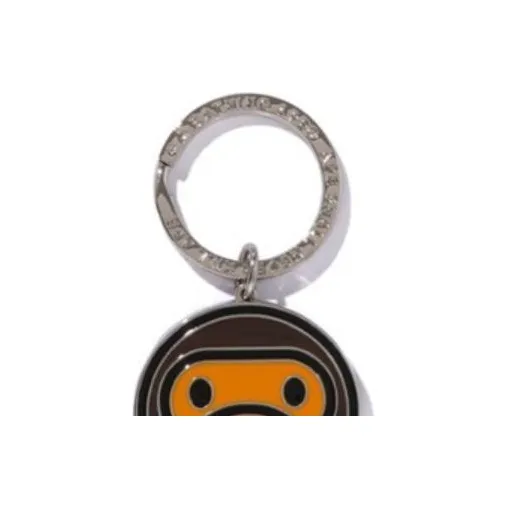 A BATHING APE Zinc Alloy Epoxy Resin Keychain Bag Accessory Medium Size Men's Brown-4