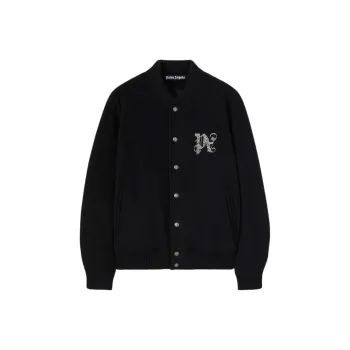 PALM ANGELS Pa Monogram Embroidered Bomber Jacket