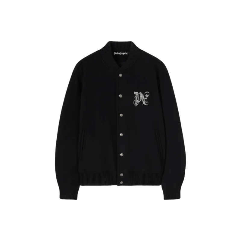 PALM ANGELS Pa Monogram Embroidered Bomber Jacket-0