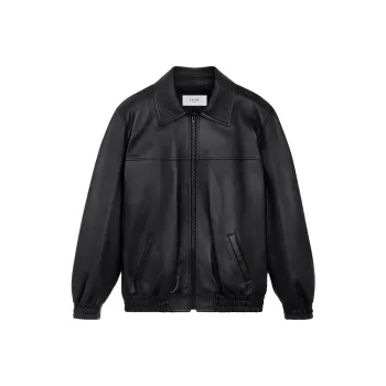 CELINE Leather Jacket Coat Men's Black