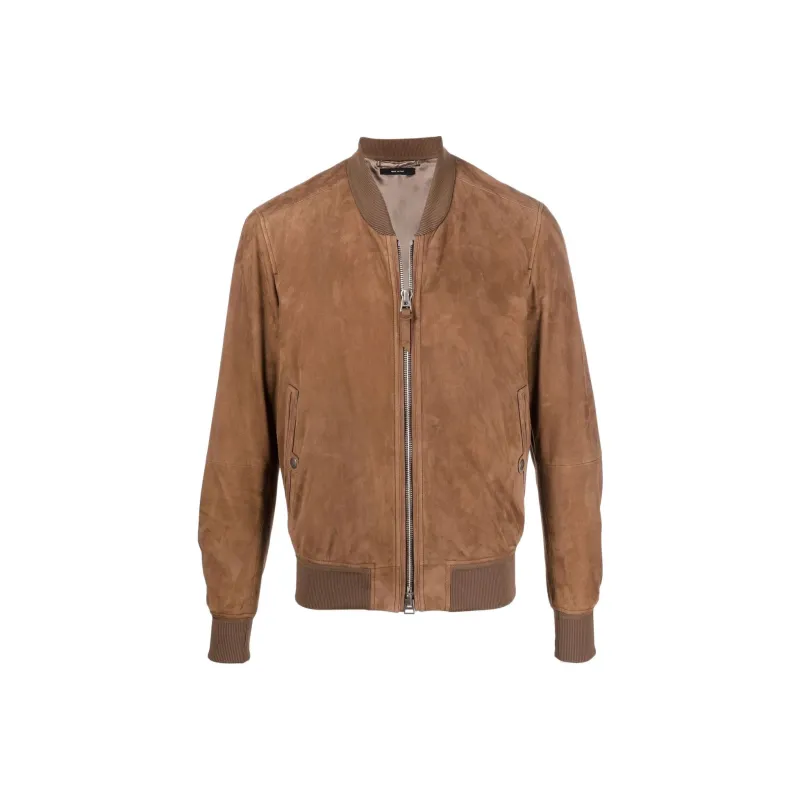 TOM FORD Leather Jackets Men Brown-0
