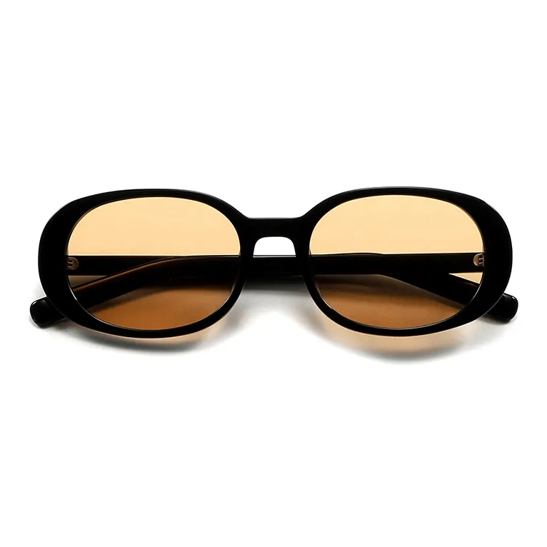 BOELEO Plate Frame Oval Sunglasses Women's-3