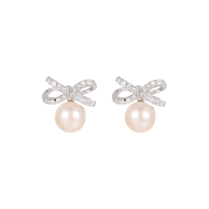 VIOLET S925 Silver Stud Earrings Women's-0