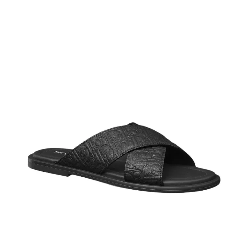 DIOR Alias Slide Slippers Men's Black-2
