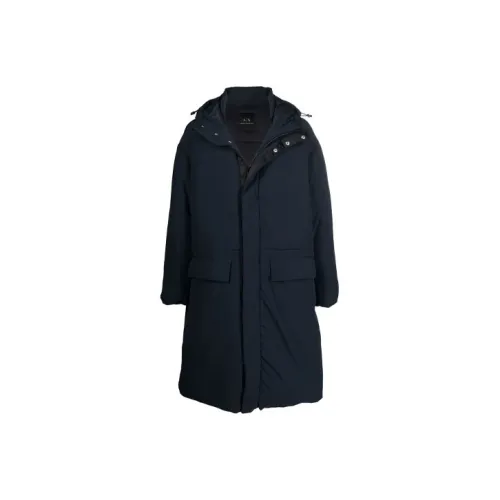 ARMANI EXCHANGEAE Parka Coat Men's Blue