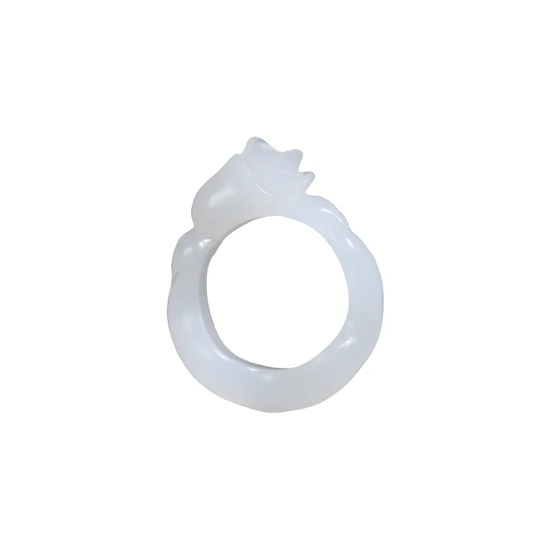 Jade Charm Yao Hetian Jade Rings White Jade/Pale Greenish White Jade Women's-0