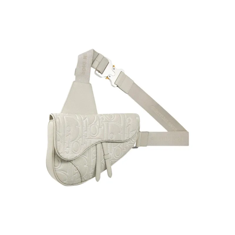 DIOR Grained Calfskin Shoulder Bag, Crossbody Bag Women's Beige-1