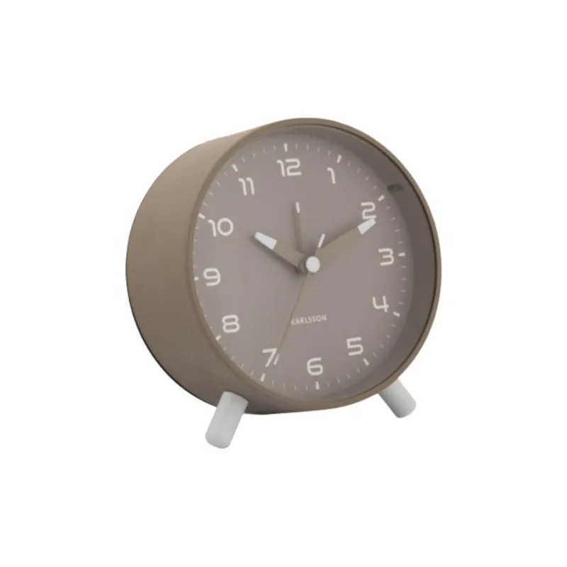 Karlsson Sweeping Seconds Movement Iron Alarm Clock Unisex Gray-2