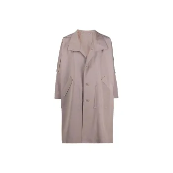 Homme Plissé Issey Miyake Trench Coats Men Brown