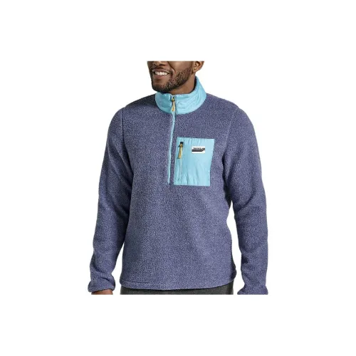 Saucony Rested Sherpa 1/4 Zip Jackets Coats Men's Blue