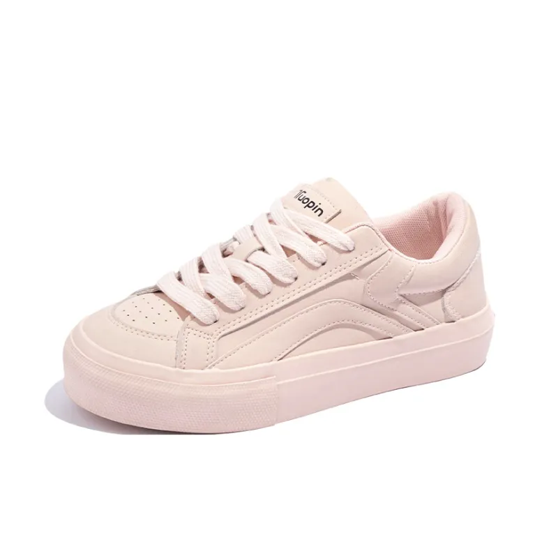 TUOPIN Pie Shoes Skateboard Shoes Women's Low Top Pink-2