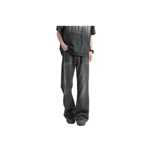 T IRA Jeans Unisex Ink Splatter Black
