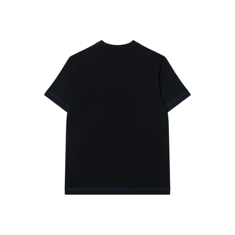 Burberry Logo Embroidered Crewneck T Shirt-1