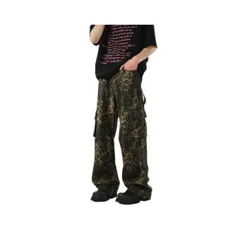 K411 Jeans Unisex Leopard Print